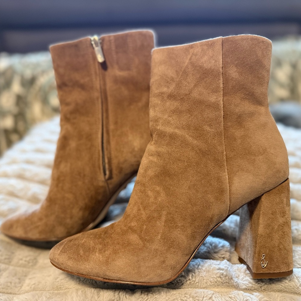 Sam Edelman Brown Suede Heeled Boots